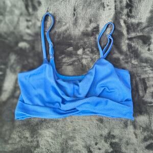Aerie Real Good Blue Twist Top and High Wasited Bottom Bikini Medium
